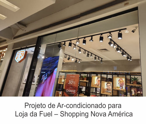 Projeto de ar condicionado para loja no shooping Nova América